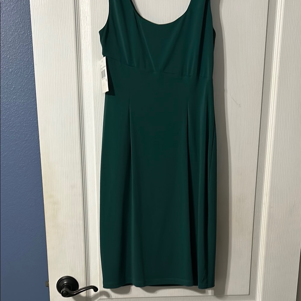 Connected Apparel Teal Sleeveless Midi Dress - Picture 4 of 6